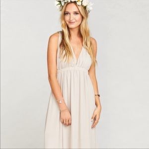 Show Me Your Mumu - Ava Maxi Dress - Show Me the Ring Crisp/S